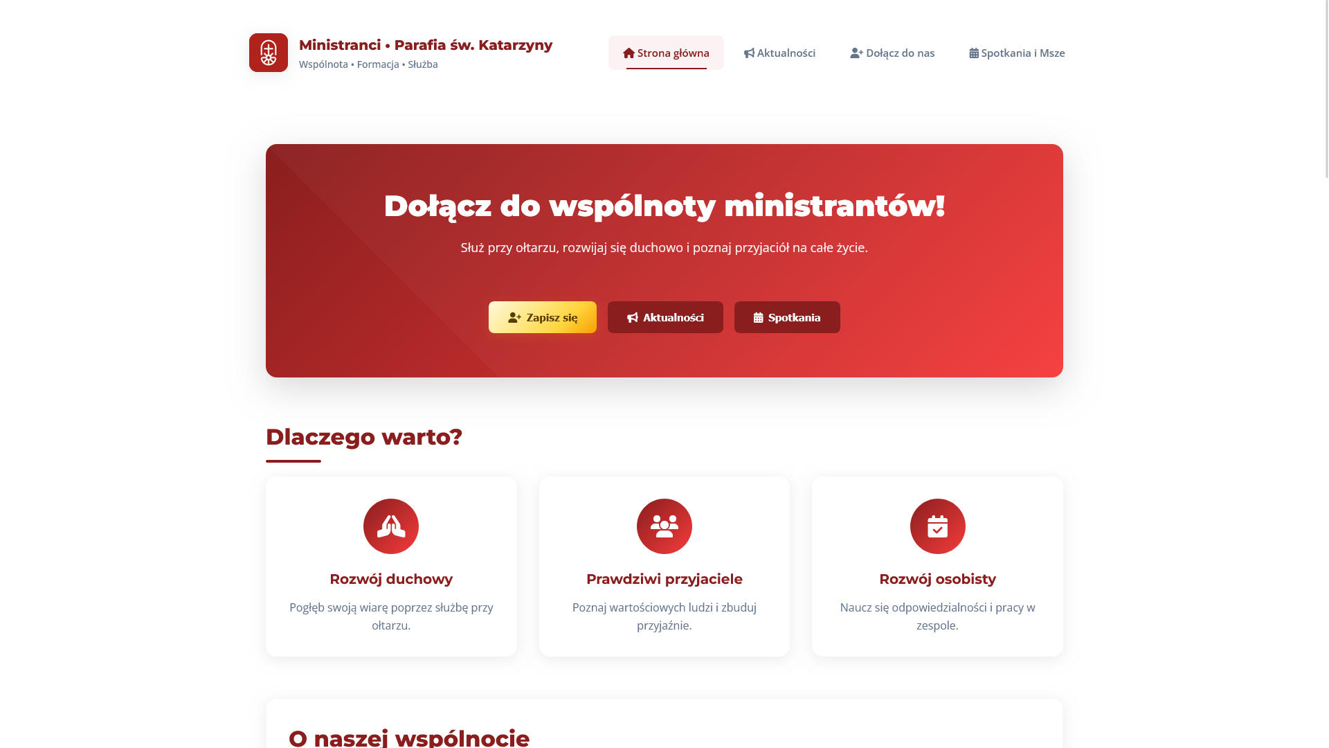 Platforma Służby Liturgicznej Lasowice - grafik dyżurów
